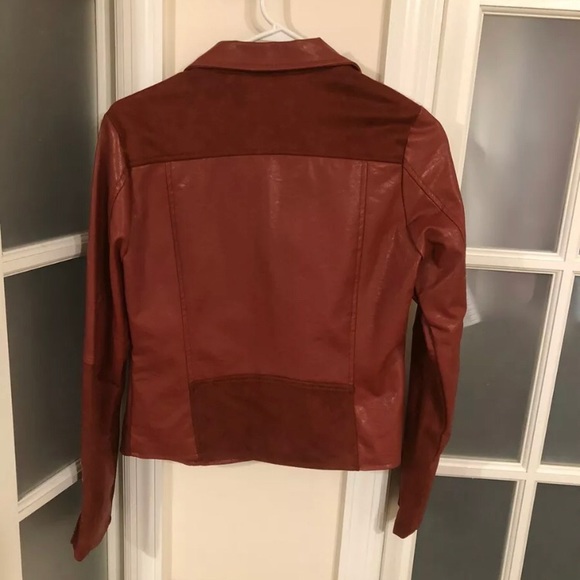 Aqua women’s Faux Leather Faux Suede jacket S - Picture 3 of 4